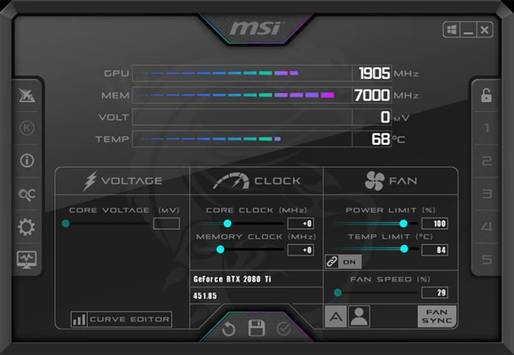 Promotional still suggesting MSI Afterburner-style gaming and GPU tuning context